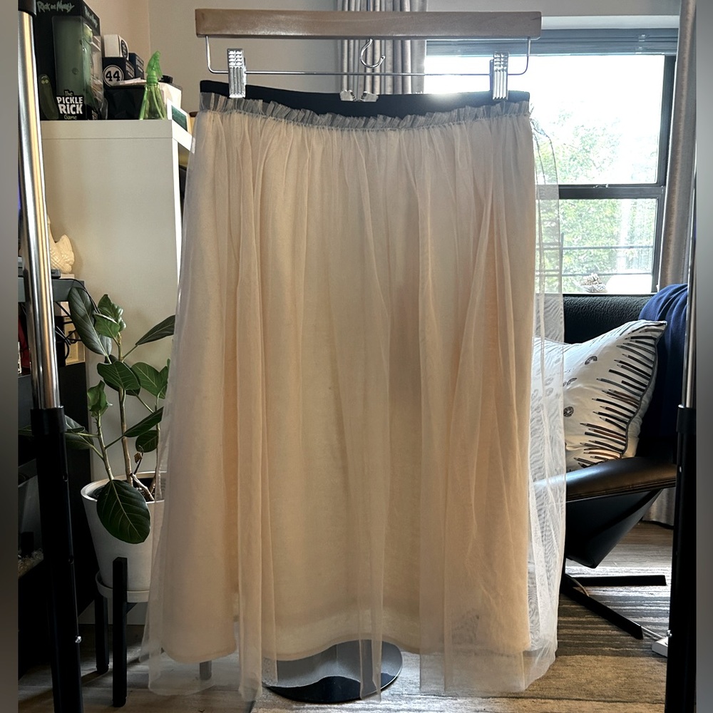 NWT Eryn Brinie Tulle Layered Wool Skirt
